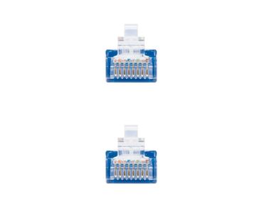CABLE DE RED LATIGUILLO RJ45 CAT.5E UTP AWG24 0.5 M AZUL NANOCABLE