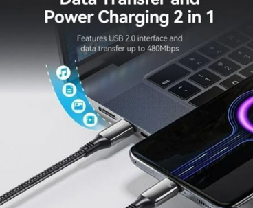 CABLE 2.0 USB-C A USB-C 100W 2 M NEGRO VENTION