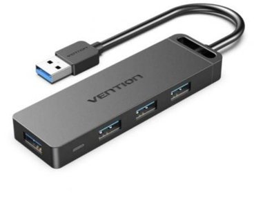 HUB 4 PUERTOS USB 3.0 4xUSB MICRO USB PD GRIS VENTION