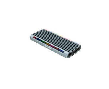 CAJA EXTERNA SSD NGFF/NVMe SHINOBI USB3.1 GEN2 USB-A RGB GRIS TOOQ