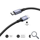 CABLE PLUS 100W USB-C/USB-C 2 M NEGRO SUBBLIM