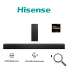 BARRA DE SONIDO 2.1 240W HS2100 HISENSE