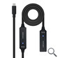 CABLE USB 3.2 Gen1 PROLONGADOR CON AMPLIFICADOR USB-C/M-H 10 M NEGRO NANOCABLE