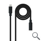 CABLE USB-C 3.2 Gen2x2 20Gbp 100W/5A, 4k/60Hz, USB-C/M-H 0.5 M NEGRO NANOCABLE