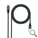 CABLE USB-C 3.2 Gen2x2 20Gbp 100W/5A MALLADO USB-C/M-H 1.5 M NEGRO NANOCABLE