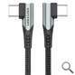 CABLE USB-C/M A USB-C/M ANGULO RECTO 0.50 M 100W GRIS VENTION