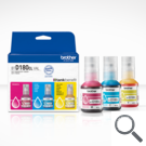 PACK BOTELLAS TINTA MAGENTA/CIAN/AMARILLO BTD180CLVAL BROTHER
