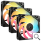 VENTILADOR AUXILIAR RS120R A-RGB 120MM BLACK TRIPLE PACK CORSAIR