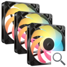 VENTILADOR AUXILIAR RS120R A-RGB 120MM BLACK TRIPLE PACK CORSAIR