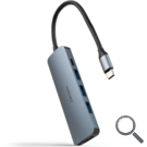 HUB USB-C 5 PUERTOS USB 3.0 18 CM NANOCABLE