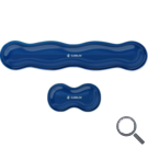KIT ALFOMBRILLA TECLADO + RATON WRIST REST AZUL OSCURO SUBBLIM