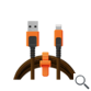 CABLE XTREME USB-A A LIGHTNING 1.5M NEGRO/NARANJA XTORM