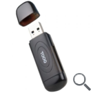 LECTOR TARJETAS USB 3.0 2 EN 1 NEGRO TOOQ