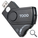 LECTOR TARJETAS INTELIGENTE DNI ELECTRONICO SIM SD SF USB-A NEGRO TOOQ