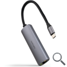 HUB 2 PUERTOS USB-C A RJ45 PD 18 CM NANOCABLE