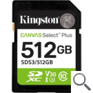 SECURE DIGITAL HC 512 GB CANVAS SELECT PLUS GEN3 CLASE10 KINGSTON