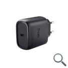 CARGADOR PARED/VIAJE USB-C 45W MAXO NEGRO TRUST