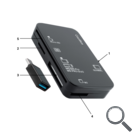 LECTOR TARJETAS EXTERNO + ADAPTADOR COOLBOX