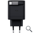 CARGADOR PARED/VIAJE USB-C 65W + CABLE USB-C RETRACTIL MAXO NEGRO TRUST
