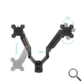 SOPORTE PARED 2 PANTALLAS 13"-43" GIRO/INCLINABLE LP1434TNR-B NEGRO TOOQ