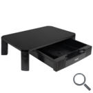 SOPORTE ELEVADOR PARA PORTATIL/MONITOR CON CAJON NEGRO TOOQ