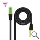 CABLE DE RED LATIGUILLO UTP CCA CAT6 AWG26 25 M NEGRO NANOCABLE