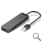 HUB 4 PUERTOS USB 2.0 4xUSB 0.15 M GRIS VENTION