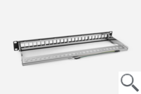 PATCH PANEL 19" 24 PORT CAT6 UTP KEYSTONE