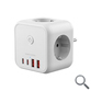CARGADOR CUBO 3xAC + 2xUSB-C + 2xUSB-A 20W PD+GaN TYPE-F BLANCO MARS GAMING
