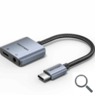 ADAPTADOR AUDIO USB-C/M JACK 3.5/H GRIS VENTION