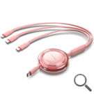 CABLE USB-C A 3xUSB-C 100W 1.1 M ROSA VENTION