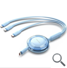 CABLE USB-C A 3xUSB-C 100W 1.1 M AZUL VENTION