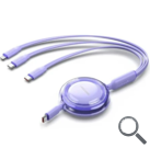CABLE USB-C A 3xUSB-C 100W 1.1 M MORADO VENTION
