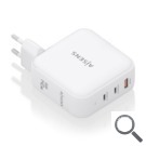 CARGADOR PARED GaN 2xUSB-C + USB-A 140W BLANCO AISENS